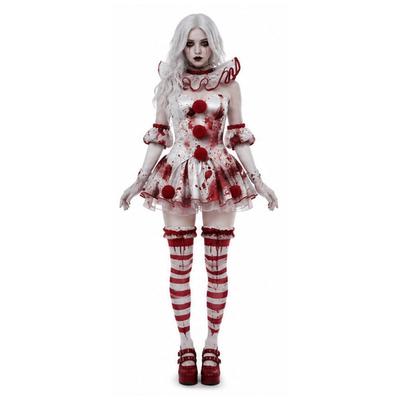 Halloween Dark Clown Girl Costume Adult Cosplay Party Outfit