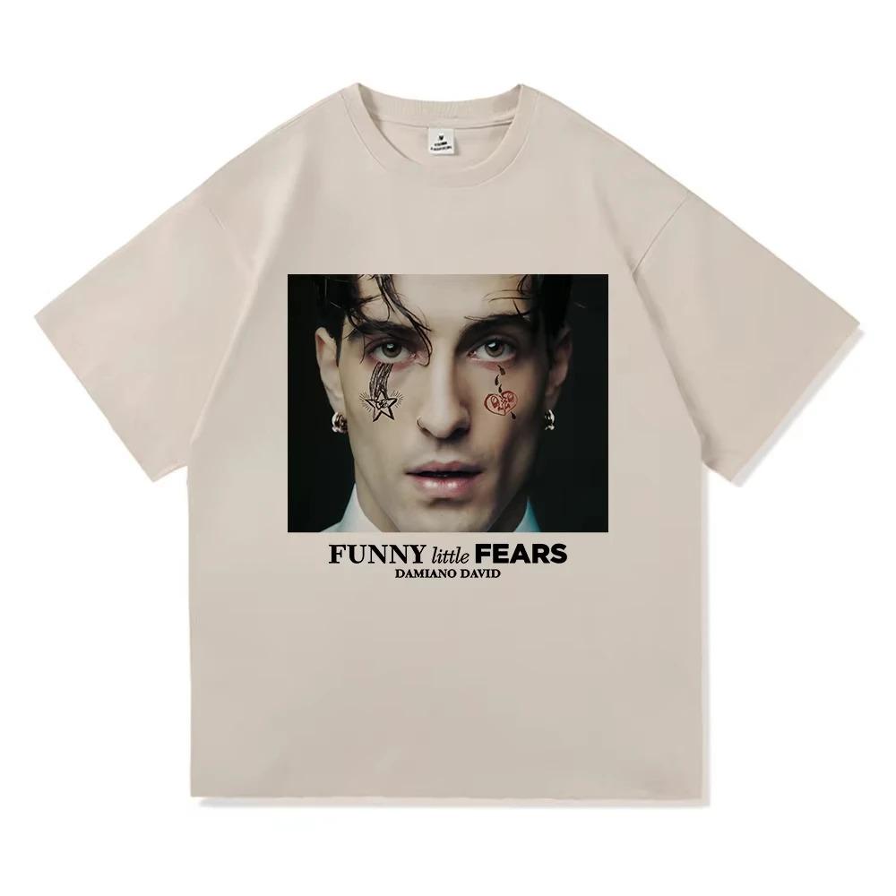 Damiano David Funny Little Fears T Shirt Next Summer 2025 Men Women Clothing Harajuku Clothes High Quality Tops Cotton Tshirts
