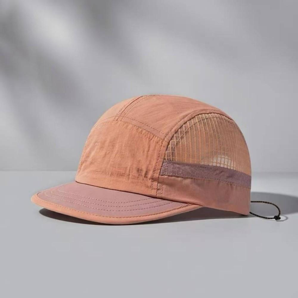 Color-Blocked Breathable Peaked Cap Soft Brim Mesh Running Caps Quick-drying Baseball Cap Camping