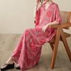 DIMANAF Women 2024 Plus Size Spring Summer Oversize Style Dress Beach Elegant Floral Long Dress Oversize Basic Loose Dress Plus Size