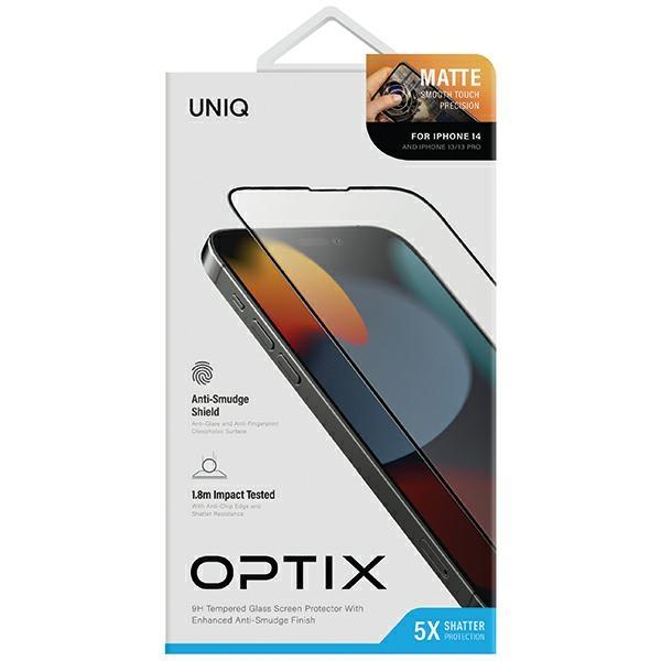 UNIQ Optix Matte iPhone 14 6.1" / 136.1" / 13 Pro 6.1" Matte Tempered Glass with Applicator