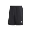 Hiit Base Solid Color Logo Elastic Waist Straight Shorts Men Bottoms Black IB7909