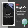 Wood Grain Magnetic Phone Case for Apple 13, 12mini, iPhone 11, 14/15 Pro. Silver Cannes Design, Anti-drop and Simple.