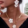 Новый китайский стиль China-Chic большое цветочное ожерелье темпераментный комплект украшений с подвеской в виде цветка-спрея