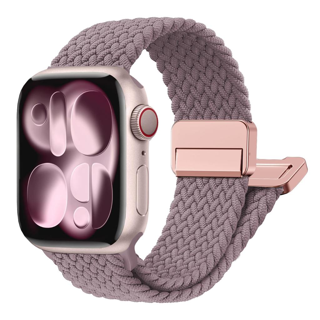 For Apple Watch Bands ultra 3 49 44mm 40mm 45mm 46mm 41mm Black Unity Bracelet iWatch series 10 11 se 8 9 Magnetic Braided Strap