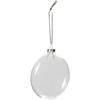 Christmas Baubles - Glass - Grey - For Hanging