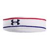 Полосатая повязка на голову с вышитым логотипом Under Armour Унисекс аксессуары Белый 1373118-100