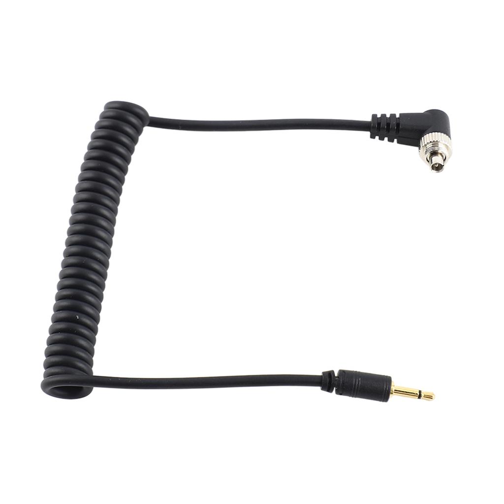Кабель синхронизации вспышки ПК 2,5 мм - Male с винтовым фиксатором, удлиненный спиральный провод