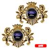 Metal Car Styling Body Trunk Crown Badge Sticker Decor Accessories For Ford Focus Fiesta Kuga Mustang Mondeo Fusion Ranger Smax