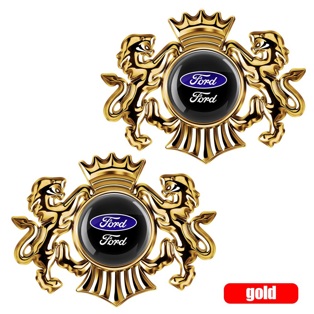 Metal Car Styling Body Trunk Crown Badge Sticker Decor Accessories For Ford Focus Fiesta Kuga Mustang Mondeo Fusion Ranger Smax