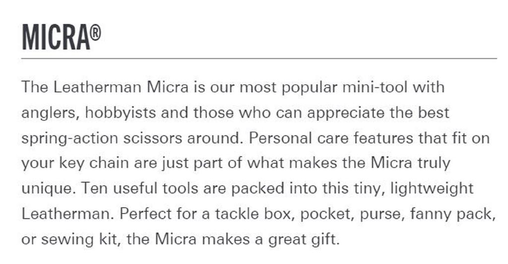 Leatherman YL64330183N Micra Multi Tool 10 функций красный (0395)