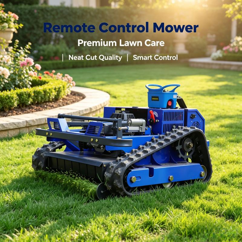 European Spot ROBOT LAWN MOWER Multi Terrain Crawler RC Lawn Mower Remote Operated Robot Grass Trimmer Adjustable Cutting Height