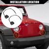 Разъем-вилка жгута проводов для указателя поворота автомобиля для Jeep Wrangler JK 2007-2018 / Передний / Прочный пластик / 2 комплекта