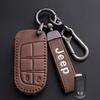 High quality New Leather Car Key Cover Case Fob for Jeep Renegade Compass Grand Cherokee for Chrysler 300C Wrangler Accessories AMN1