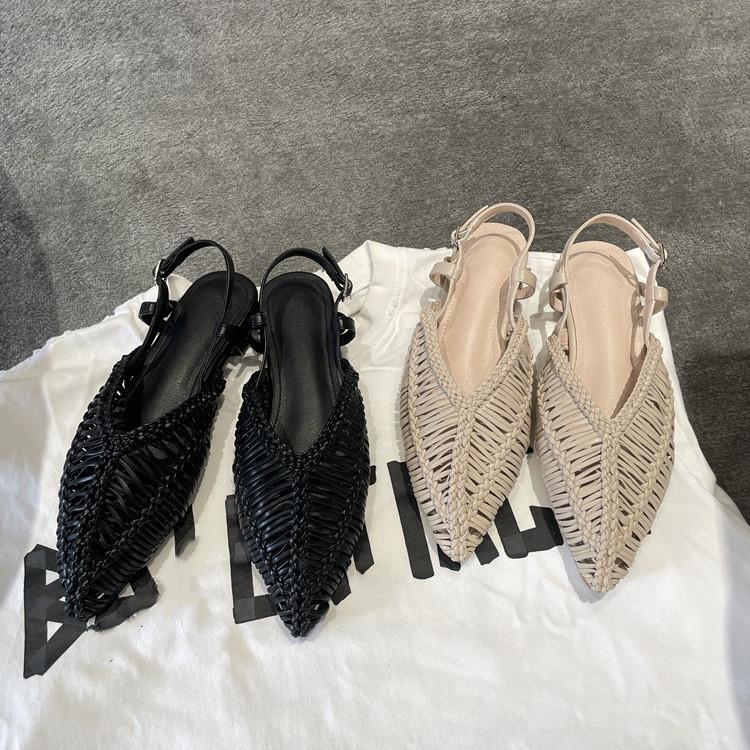 Коричневые плоские плетеные сандалии женские брендовые дизайнерские летние римские туфли для рыбаков для женщин черные сандалии De Mujer Verano ручной работы