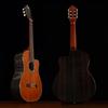 Акустическая-электрическая классическая гитара с цельной верхней декой, вырезом, красная сосна, нейлоновые струны, для продвинутой игры, унисекс