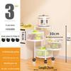TEMU Round Multi-Layer Rotating Kitchen Rack - Floor-Standing Fruit and Snack Storage Basket