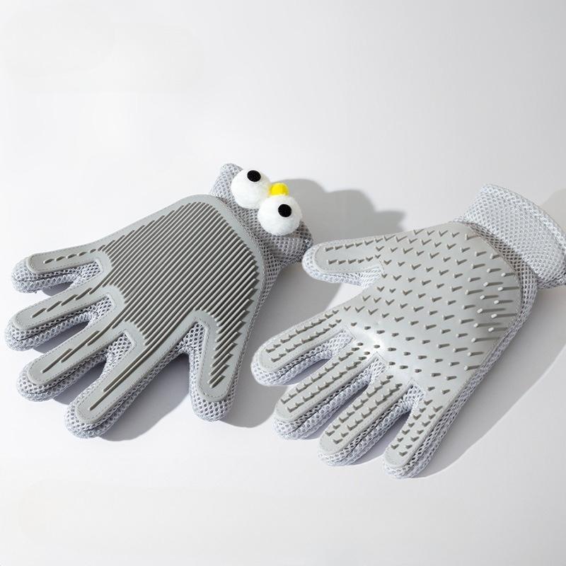 1PC Pet Care Gloves, Double-sided Pet Cleaning and Hair Removal Bath Massage Tool, Soft Material Gentle Hair Removal