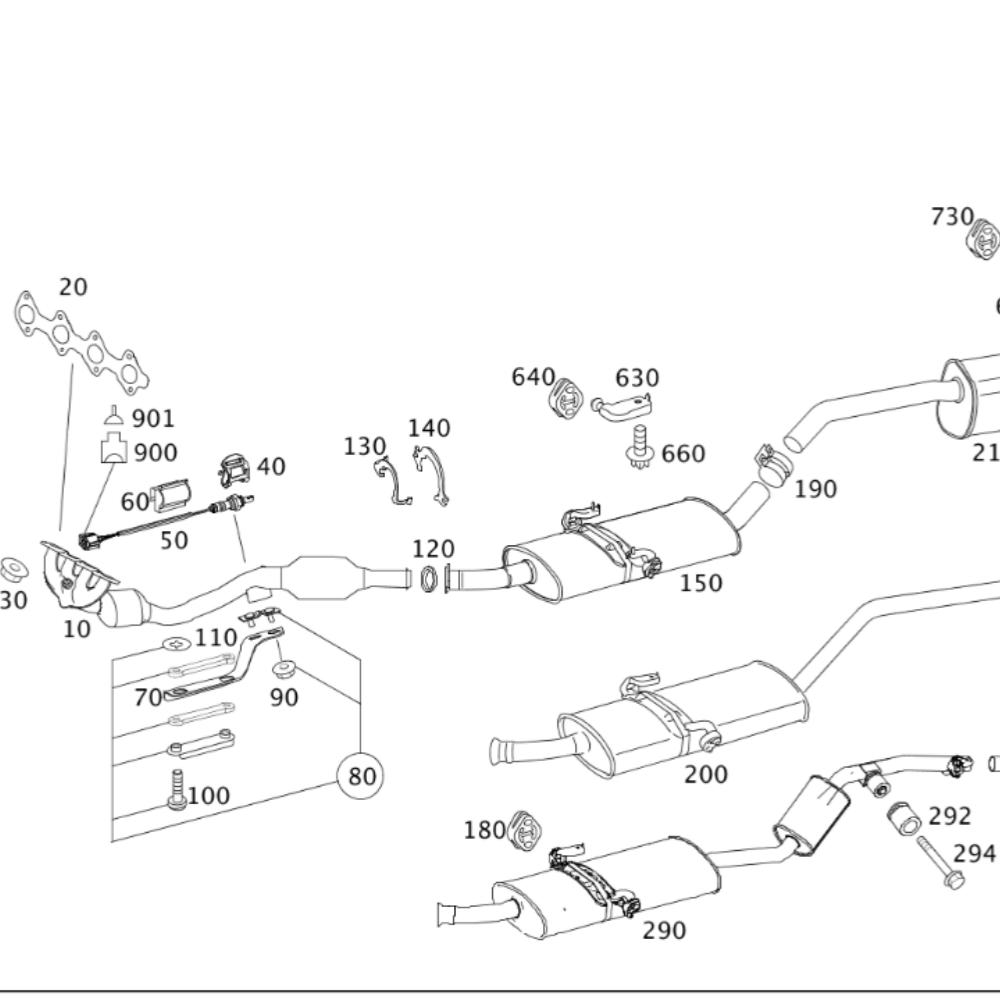 for Mercedes-benz A180 B200exhaust pipe clamp w245bracket clamp exhaust pipe pad muffler padOriginal binding00199153700019915470