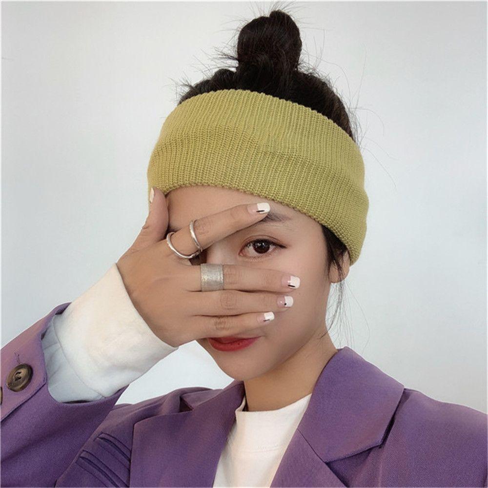 Женские эластичные вязаные повседневные повязки для волос для йоги, широкая повязка на голову, аксессуары для волос, спортивные повязки