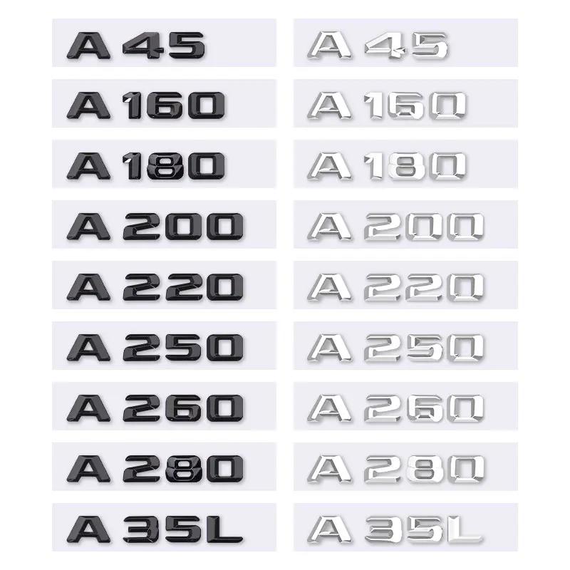 A45 A160 A180 A200 A220 A250 A260 A280 A35L буквенный логотип автомобильная наклейка для mercedes benz A class тюнинг задняя наклейка на багажник шильдик багажника