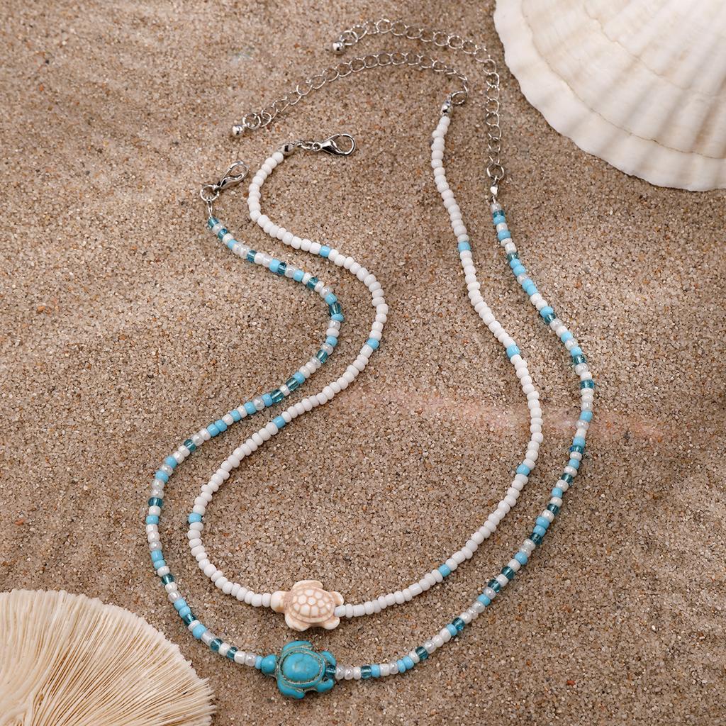 Layered Small Seed Beads Chains with Starfish Turtle Choker Necklace for Women Trendy Collar on Neck 2026 Fashion Jewelry Female