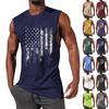 Мужской летний модный повседневный жилет без рукавов, топы, мужской летний жилет без рукавов с принтом
