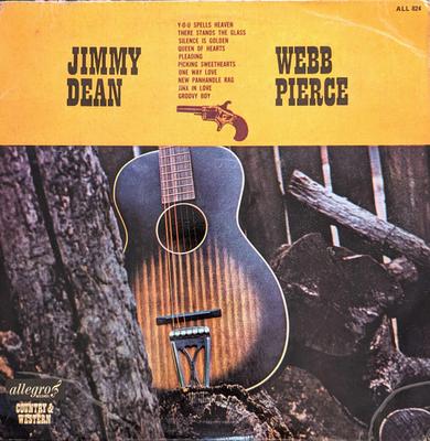 LP-пластинка ДЖИММИ ДИН / УЭББ ПИРС - Джимми Дин - Уэбб Пирс ALL824 Allegro Records 1966 Великобритания Фолк Б/У