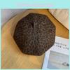 Retro Leopard Fashionable Print Women Casual Beret For Autumn And Winter
