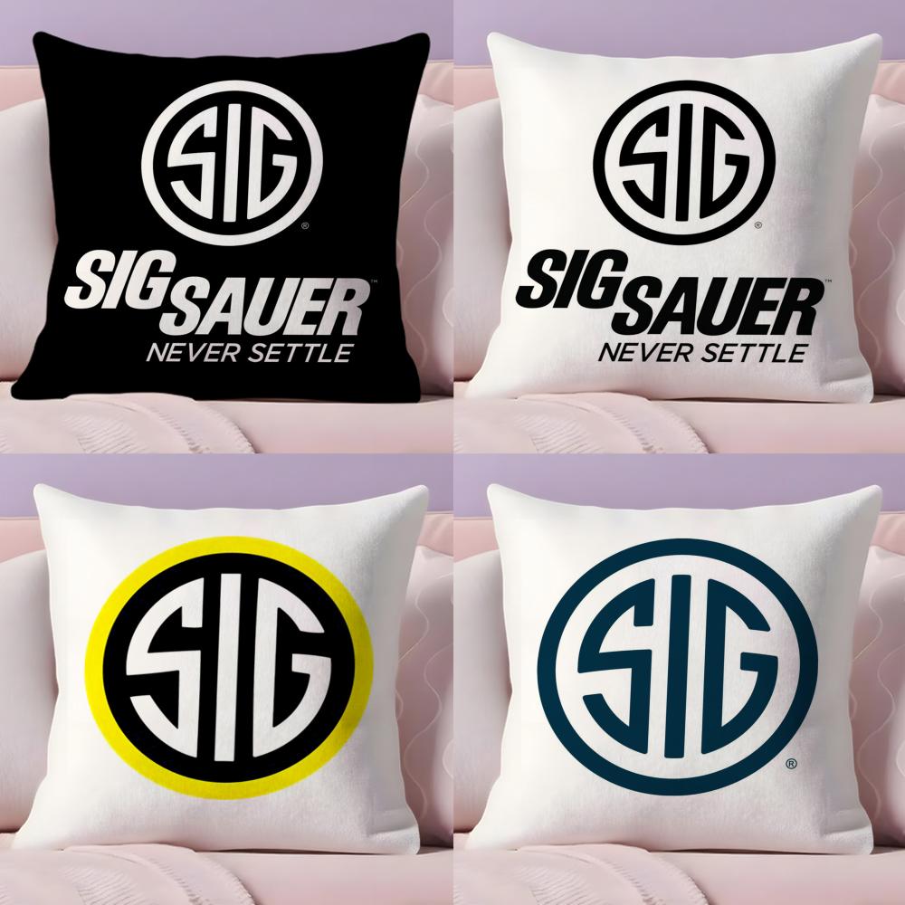 S-Sig Sauer Чехол для подушки Плюшевая ткань Мягкий Двусторонний Печатный Чехол для Подушки на Диван Стойкий к Выцветанию Домашний Декор Подарок