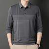 Middle-Aged Men'S Autumn Shirt Long-Sleeved Shirt Dad'S Lapel Spring And Autumn Bottoming Shirt Men'S Top