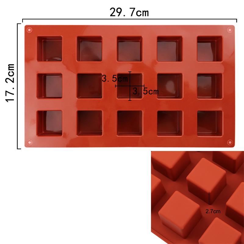 3D Mousse Cake Baking Mold Heart Cheesecake Dessert Diamond Monoporcji Silicone Mould Candle Soap Making Supplies Pastry Tools