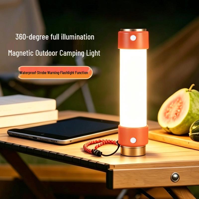 Перезаряжаемый светодиодный фонарик для кемпинга на открытом воздухе: USB, Длительное время работы от аккумулятора, Яркий свет