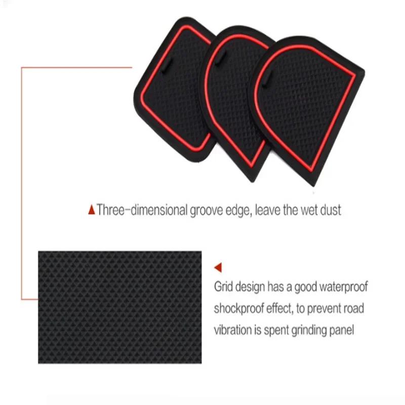 Коврик в углубление двери для Subaru Forester 2019, стайлинг автомобиля, противоскользящий коврик для подстаканника, подушка в углубление двери, резиновые аксессуары