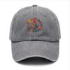 Men  Women Retro Boho Baseball Cap with Multicolor Floral Swirl Print  Viscose Washed Suitable for Outdoor Beach Festival