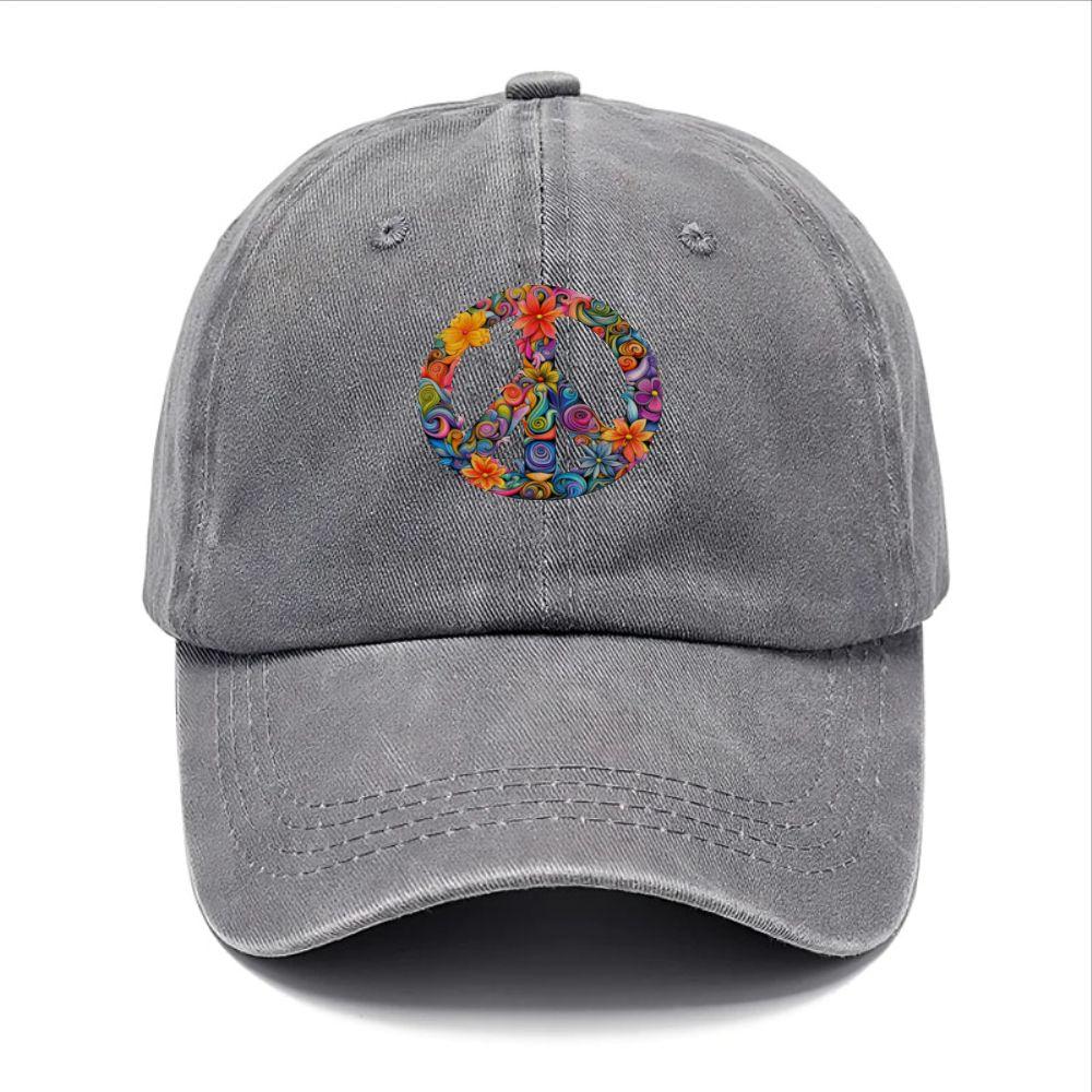 Men Women Retro Boho Baseball Cap with Multicolor Floral Swirl Print Viscose Washed Suitable for Outdoor Beach Festival