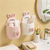 Self Adhesive Wall-Mounted Storage Box Multi-functional Toothpaste Organizer  Bathroom