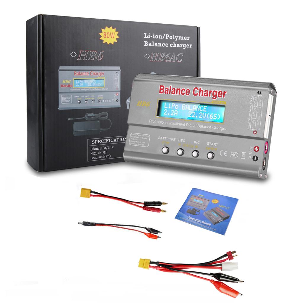 IMAX B6 80W Multi-function Battery Charger For Lipo Li-ion LiFe NiMh Ni-Cd PB XT60 Tamiya RC Balance Discharger+15V 6A Adapter