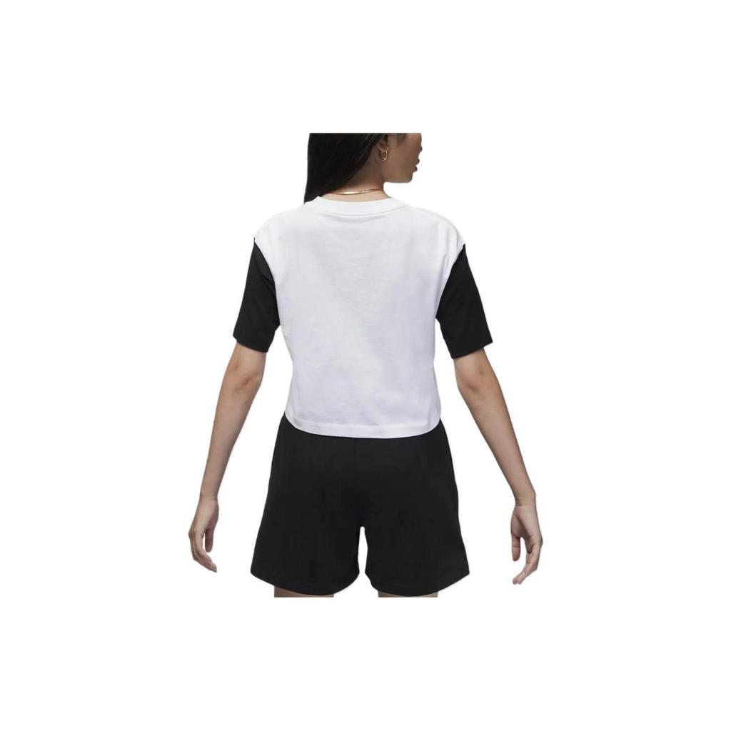 Jordan Crop Tops Women's White Crew Neck Moderate DO5039-101