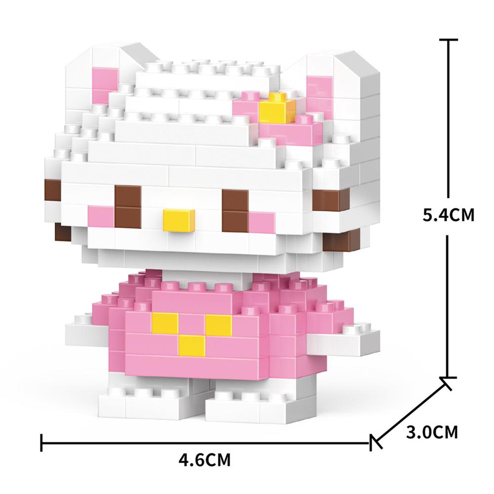 Cartoon Anime Blocks Kuromi My Melody Cinnamoroll Mouse Building Blocks Doll Toy Kids Birthday Gift