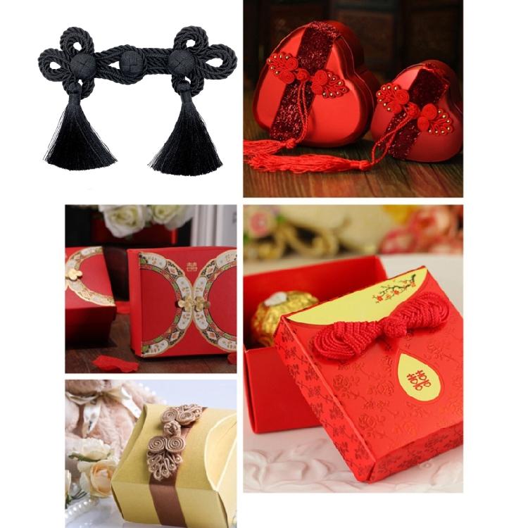 Three Leaves Fringe Knot Buttons Chinese Clothing Decorative Sewing Accessories