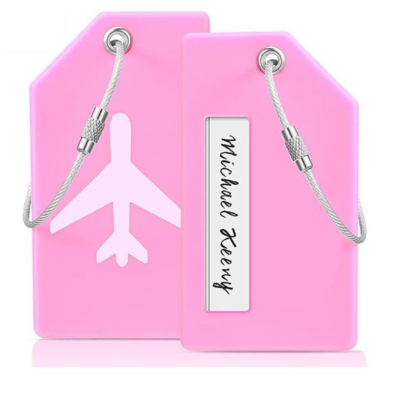 1PCS Plane Style Luggage Tags Women Travel Accessories Silica Gel Suitcase ID Address Holder Baggage Boarding Tag Bag Label
