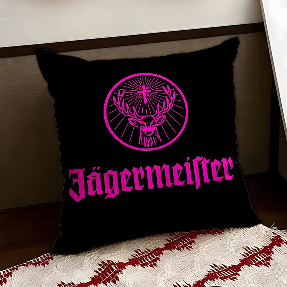 JJagermeister Cushion Cover Reversible Soft Durable Pillow Cover Home Car MultiScene Use for Daily Comfort