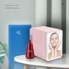 4L Mini Mirror Refrigerator Portable Household and Car Dual-purpose Fridge Dormitory Cosmetic Cold Storage Cabinet