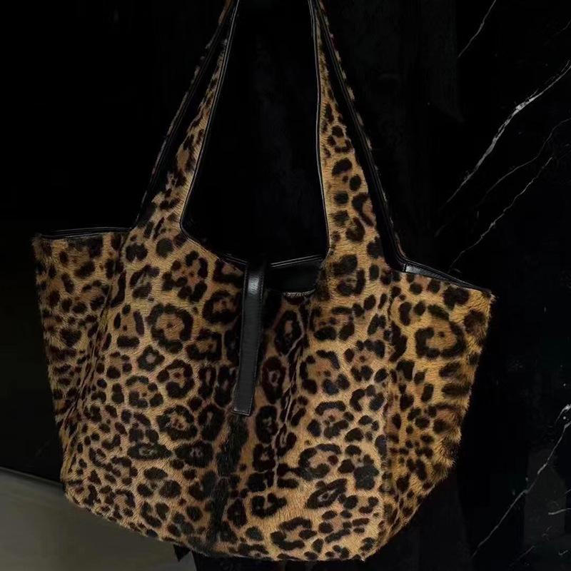 Women's Shoulder Bag Large Handbag University New Leopard Print Tote Casual Shopping Luxury Designer Handbags