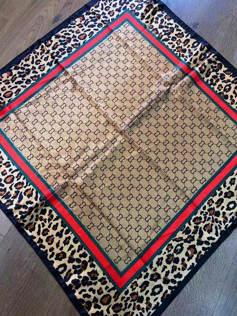 High-quality Luxurious Silk Scarves Headband Scarfs Neck Scarf For Women Chain Silk Scarf Women's Decorative Shawl