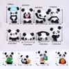 12 Panda Miniature Panda Panda Cake Cute Birthday Party Funny Decorative Small Miniature Spirit Dollhouse Figurines, Models, Decorations, Pandas,