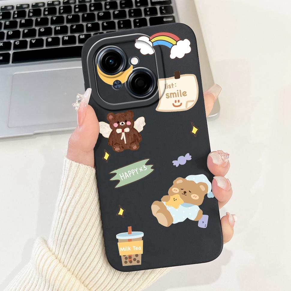 Чехол для Tecno Spark Go 1 Go1 Милый Мультяшный Чехол Мягкий Силикон Fundas Чехол для Телефона Для Tecno SparkGo Spark Go 2025 Задняя Крышка Capa