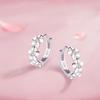 Top Sale 925 Sterling Silver Needle Earrings for Women's Wedding Fashion High Quality Jewelry Crystal Zircon Flower Cute Stud