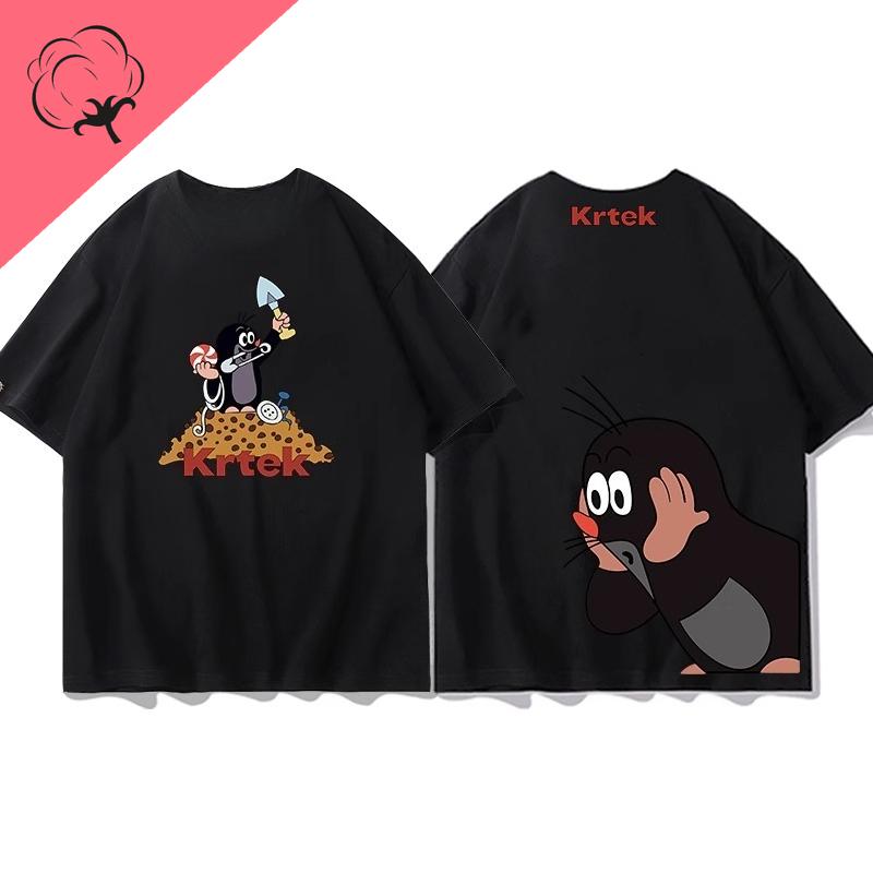 The Mole Krtek Story Vintage Anime Shirt 100 Cotton Boy Girl Oneck Streetwear Graphic Tshirts Casual Funny Y2k Clothes